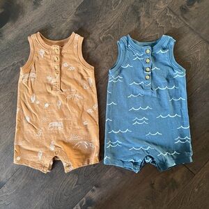 Set of Two Sleeveless Rompers